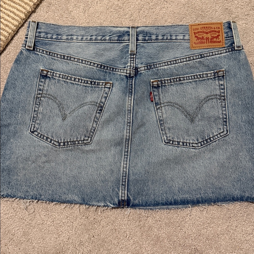 Levi's Light Blue Denim Mini Skirt